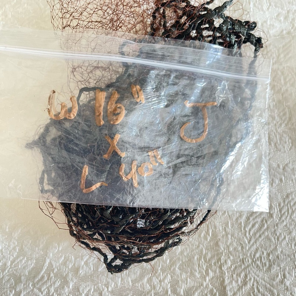 Vintage 1940s Silk Hand Stitched Birdcage Net Veil Fascinator Hat Trim Millinery - Picture 9 of 12